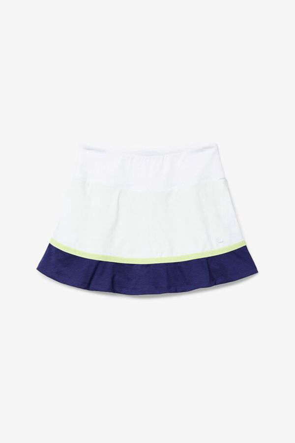 Fila Back Court Flare Women's Skorts - White/Light Green,NZ 128-6542